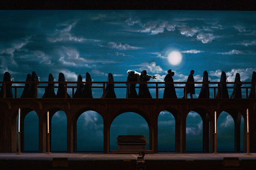 Romeo and Juliet by John Cranko. Set design by Jürgen Rose; Light design by Steen Bjarke. Photo credit ©Fabrizio Sansoni-Teatro dell'Opera di Roma 2026